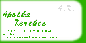 apolka kerekes business card